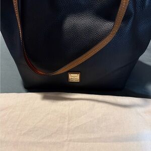 Dooney & Bourke Flynn Black Pebble Leather Tote NWOT